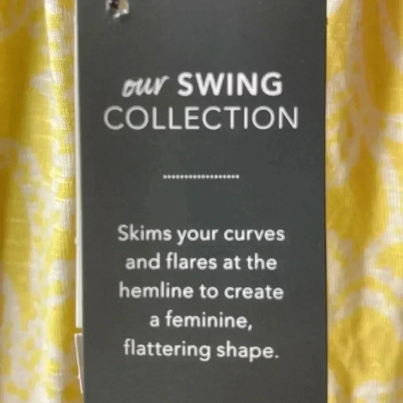 NWT LANE BRYANT SWING COLLECTION WOMENS SIZE 22/24 YELLOW WHITE DESIGN - Picture 5 of 12